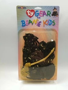 TY Gear for Beanie Kids WITCH Outfit New hat broom dress shoes black gold star - Picture 1 of 12