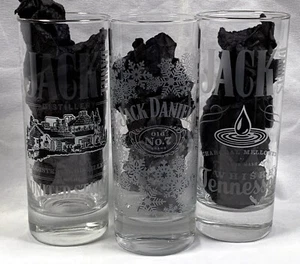 3 neue Jack Daniels Old No 7 Marke große Whiskygläser verschiedene Designs 10 oz - Bild 1 von 3