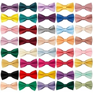 Pre Tied Boys Bow Tie Age 8-11 Childrens Bow Tie Kids Dickie Bows Wedding Bows - Picture 1 of 119