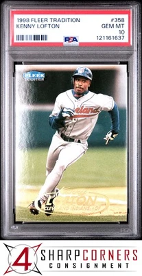1998 FLEER TRADITION #358 KENNY LOFTON INDIANS POP 3 PSA 10 - Image 1 of 3