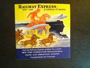 *EISENBAHN EXPRESS: EIN JAHRHUNDERT DIENST* VINTAGE ZUG/GEPÄCK ETIKETT - Bild 1 von 1