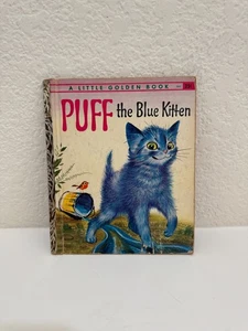 Vintage Little Golden Book ~ PUFF THE BLUE KITTEN by Pierre Probst ~ "A" 1st - Picture 1 of 12