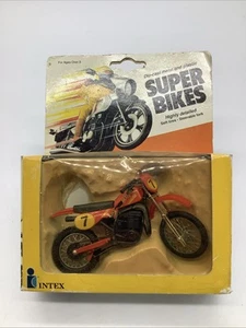 Vintage 1982 Intex Recreation Red Dirt Bike Motorcycle Model #7 with Box - Picture 1 of 8