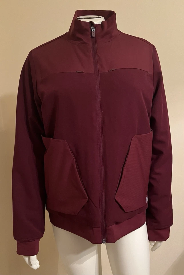 FIGS Morven куртка Sz S выстеганная бордовый LTD более раннее издание, совершенно новый - Изображение 1 из 4