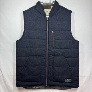 Bob Timberlake Herringbone Wool Blend Puffer Vest - Men's Medium - Picture 1 of 10