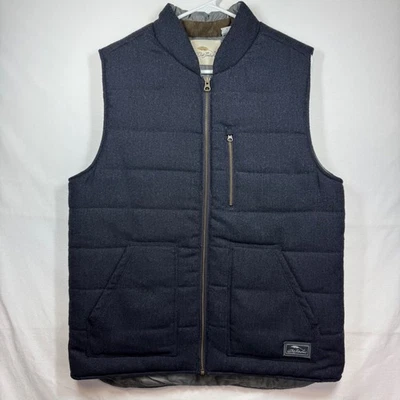 Bob Timberlake Herringbone Wool Blend Puffer Vest - Men's Medium - Image 1 of 4