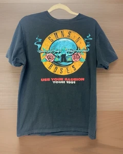 Guns N Roses Use Your Illusion 1991 Tour Grafik T-Shirt schwarz Bravado Large - Bild 1 von 5