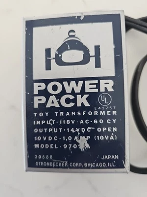 Vintage 1966 Strombecker Power Pack Slot Race Car Transformer 9703  Power Supply - Image 1 of 4