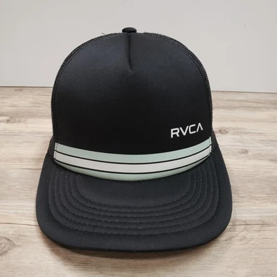 RVCA 帽子 Snap Back 网眼卡车司机条纹男式滑板冲浪轻便 — 第 1/4 张图片