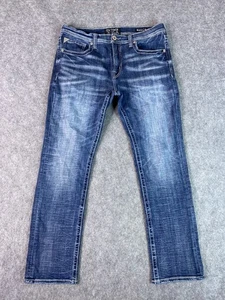 Salvage Supply Jeans Mens 36x30 Blue Havoc Straight Slim Fit Denim - Picture 1 of 15