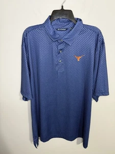 Camisa Polo Cutter & Buck Para Hombres 2XL Azul Texas Longhorns NCAA Golf Performance - Imagen 1 de 3