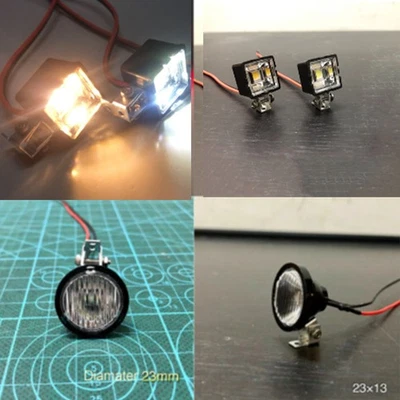 2PCS RC Car LED Light Lamp Searchlight For 1/10 RC TRX-4 Axial SCX10 D90 Tamiya - Image 1 of 4