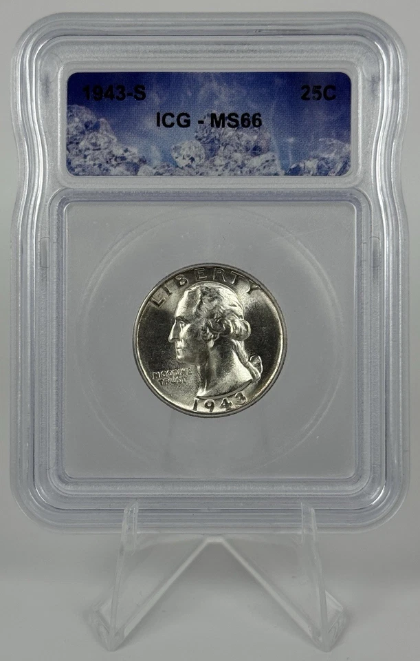 1943-S Washington Silver Quarter MS66 DDO S/S RPM Brilliant Uncirculated - Image 1 of 4
