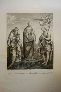 STAMPA INCISIONE ACQUAFORTE ETCHING GRAVURE OLD PRINT  F.ROSASPINA  reliquia  - Picture 1 of 1