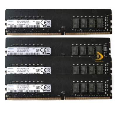 Samsung 4x 16GB 2RX8 PC4-2400T DDR4 19200MHz 288Pin UDIMM Desktop Memory RAM !dd - Image 1 of 4