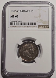1816 Great Britain King George III Shilling NGC MS63 - Picture 1 of 4
