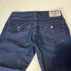 Herren True Religion gerade Pattentaschen World Tour Jeans Größe 36 Hergestellt in den USA - Bild 1 von 9