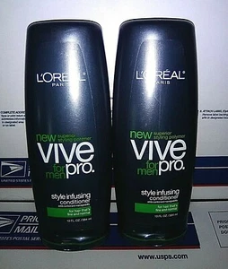 2 L'Oreal Vive Pro For Men Style Infusing Conditioner 13 Oz. Fine Normal Hair - Picture 1 of 2