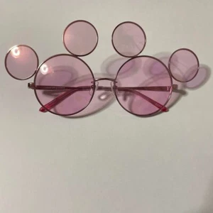 Tokyo Disney Minnie Glasses Pink Heart Lens Mickey Shape Fashion Eyewear Rare JP - Picture 1 of 3