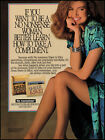 1987 sexy Woman No nonsense sheer & silky pantyhose retro photo print ad S5