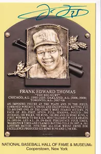 Cartolina 3X5 autografata firmata FRANK THOMAS (CHICAGO WHITE SOX) BECKETT & JSA - Foto 1 di 3