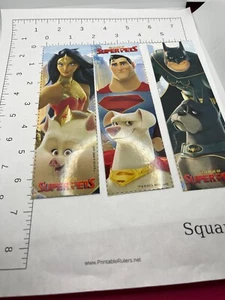 DC Comics Super Pets Wonder Woman Batman Superman bookmarks - Picture 1 of 3