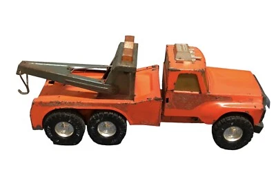 Nylint Toys Big Pumpkin Orange Wrecker Pressed Steel Tow Truck Ford 16" Vintage - Image 1 of 4