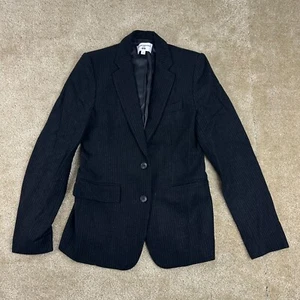 Carine Roitfeld x Uniqlo Womens Blazer S Black Wool blend Tweed Pocket 2 button - Picture 1 of 17