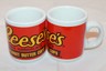 Reese's Milk Chocolate 2 Peanut Butter Cups Mini Logo Coffee Demitasse  Mugs Set