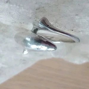 Vintage 70er Jahre Sterling Silber Delfin Ring Größe 6,5 - Bild 1 von 9