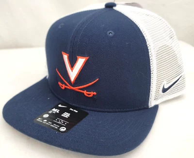 NEW Virginia Cavaliers Nike Pro Navy Mesh Snapback Trucker Cap Hat Adult M/L - Image 1 of 4