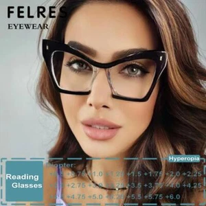 Mujeres Ojo de Gato Anti Luz Azul Gafas de Lectura Montura Completa Gafas Presbicias Lo último - Imagen 1 de 24