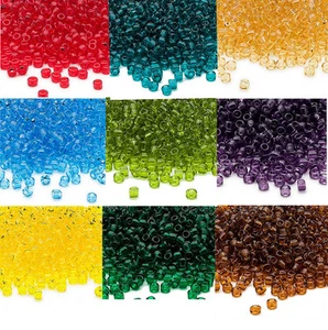 Menge 200 Matsuno 6/0 Glassamen Perlen glänzend transparent Farben Zwischenring Perlen - Bild 1 von 26