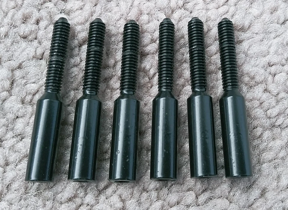 Floyd Rose Lic SCHALLER style STRING LOCK SCREWS Bridge Tremolo 6 Black **NEW** - Image 1 of 1