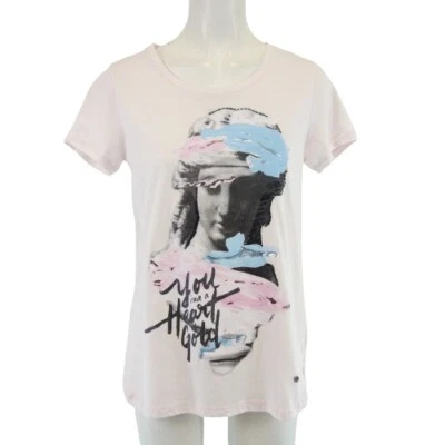 Shirt FROBOX Princess Damen Oberteil Rose Print Baumwolle Größe 36 S T-Shirt Neu - Bild 1 von 4