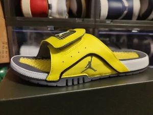 Nike Air Jordan Retro 4 Hydro Slides Lightning Cool Grey Bred Cement New w/ box - Picture 1 of 6