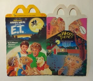 Rare Vintage 1985 E.T. Extraterrestrial McDonalds Happy Meal Box Special Olympic - Picture 1 of 9