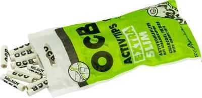 OCB ACTIV'TIPS EXTRA SLIM, 6 MM CARBON FILTERS  CERAMIC CAPS/ single pack x 50 - Image 1 of 3