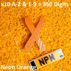 4D arancione neon arrotondato per gel SEGNO targa fare lettere confezione da 10 x350 - Foto 1 di 3