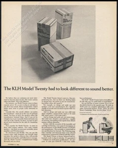 KLH modelo Twenty 20 1965 estéreo tres cajas foto vintage anuncio impreso - Imagen 1 de 7