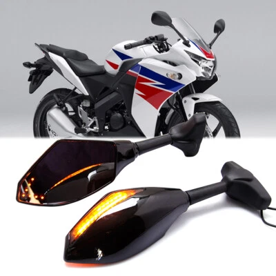 2x Espejos retrovisores deportivos + intermitente LED para HONDA CBR 125R 150R 250R 2011-up Foto 1 de 4