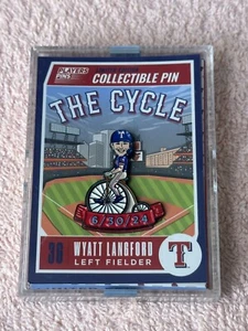 2025 Texas Rangers Wyatt Langford Cycle Pin Theme Night 5/12/25 - Picture 1 of 7