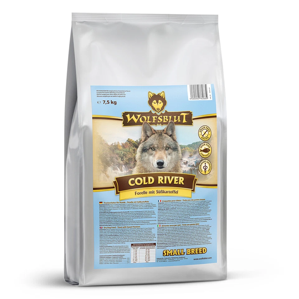 Wolfsblut Cold River Small Breed  Trockenfutter für Hunde 7,5 Kg - Bild 1 von 1