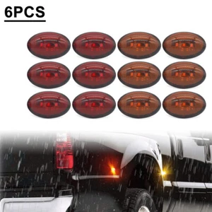 Luz marcadora lateral ovalada 3 LED para coche autobús camión camión cámper furgoneta - Imagen 1 de 21