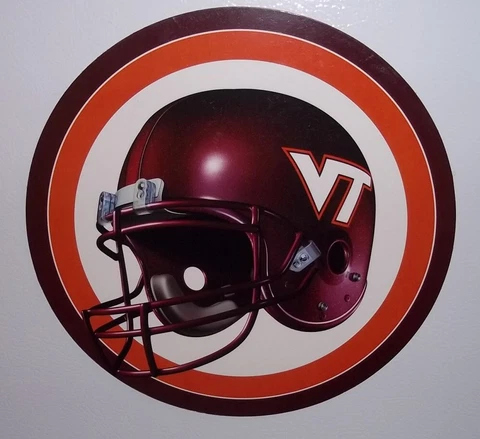 Virginia Tech VT car auto magnet NCAA ACC football helmet 10" tailgate Hokies Cover