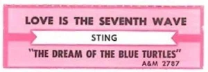 STING ~ Love is the Seventh Wave Juke Box Label ~ FREE SHIPPING - Picture 1 of 1