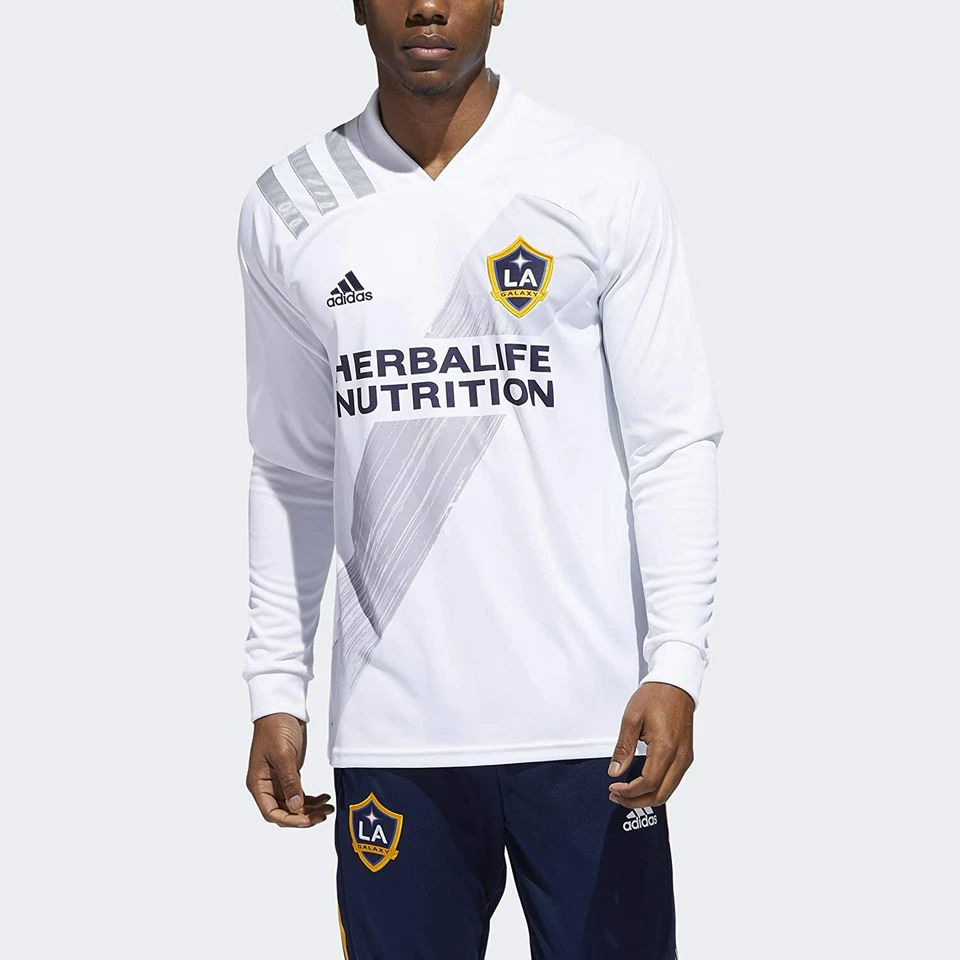 adidas LA galaxy mls long sleeve soccer Jersey Size S Mens