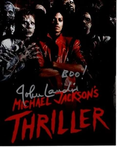 Foto JOHN LANDIS Firmata 8x10 MICHAEL JACKSON THRILLER con CONTENUTO COA ologramma - Foto 1 di 2