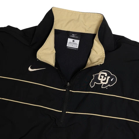 Nike COLORADO BUFFALOES 1/4 Zip Pullover Jacket Mens Large Embroidered Black Cover