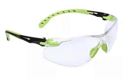 Gafas de seguridad 3M Solus con templos verdes y lente antiniebla transparente ANSI Z87 paquete de 2 Foto 1 de 4